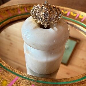 Vintage Estate Gold and Diamond Cocktail Ring